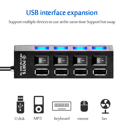 MULTIPUERTO HUB 7 PUERTOS USB 3,0